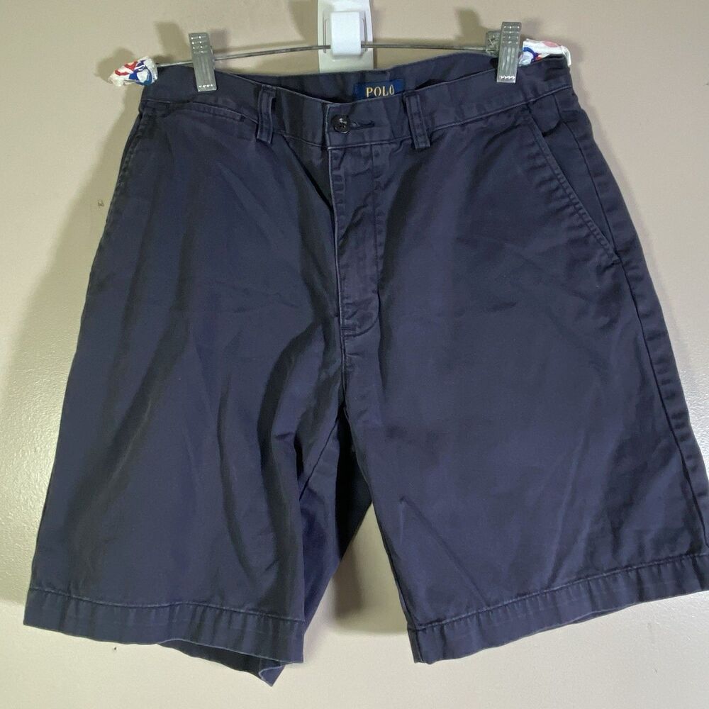 Polo Ralph Lauren Shorts Men's sz 33 The Polo Classic Fit Navy Blue Chino Shorts
